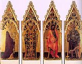 Famous Saints Paintings - Four Saints of the Poliptych Quaratesi